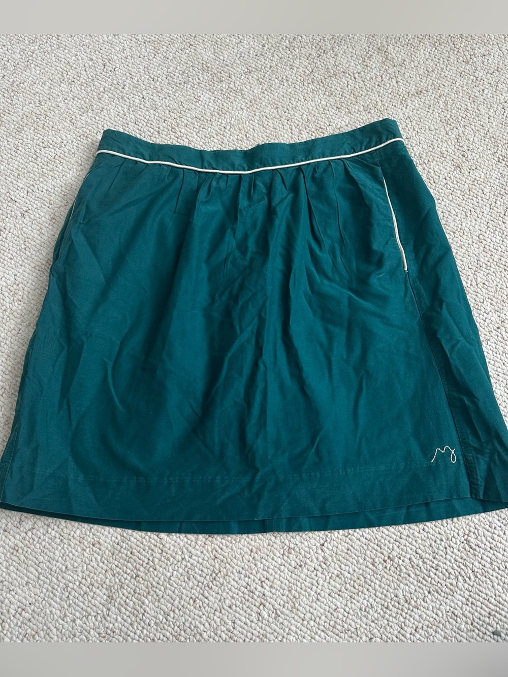 Vintage Retired Jacadi Teal Green Girls' Skirt Size M